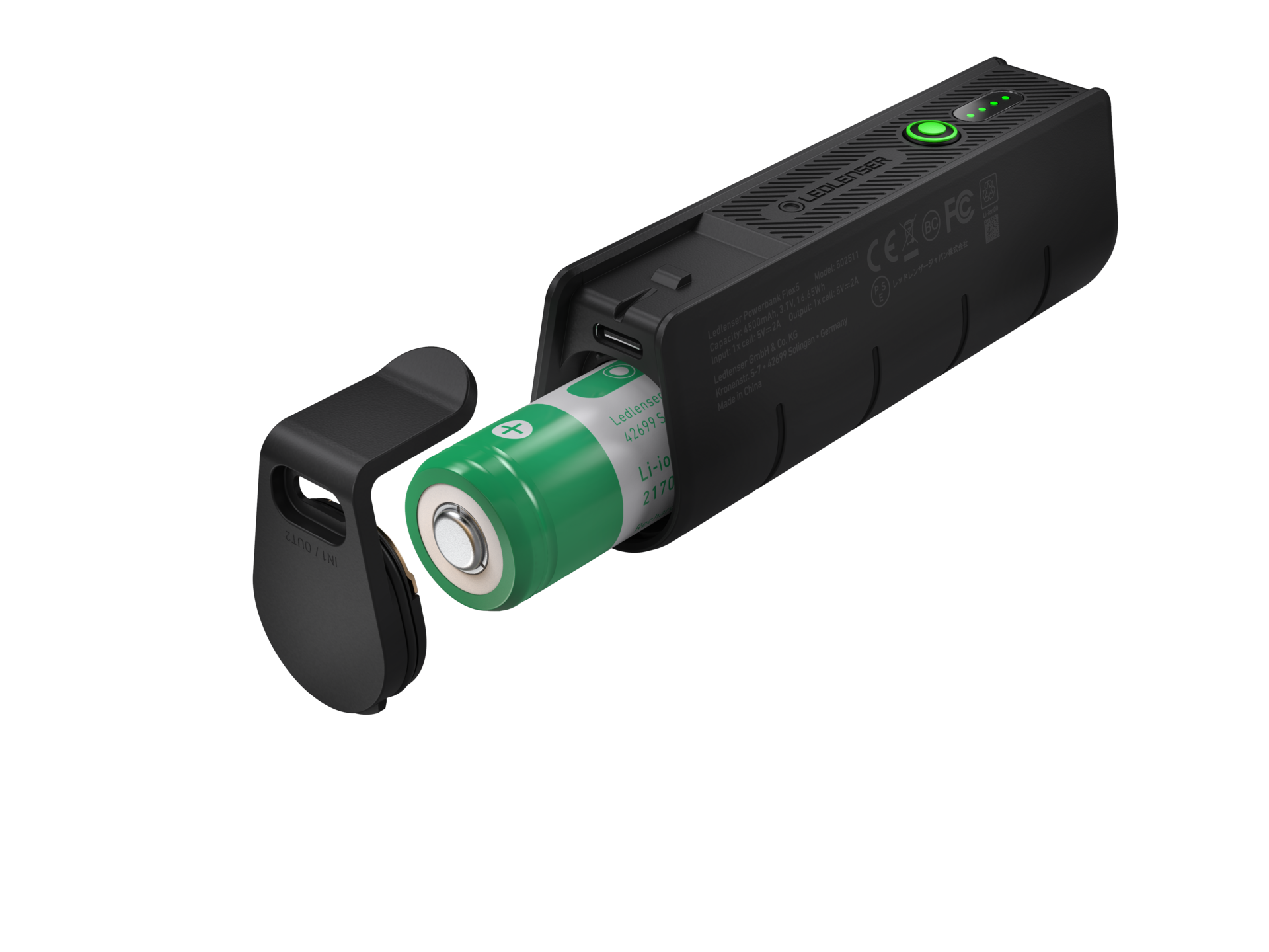 Flex5: Powerbank & transport box for type 21700 batteries Flex5: Powerbank & transport box for type 21700 batteries