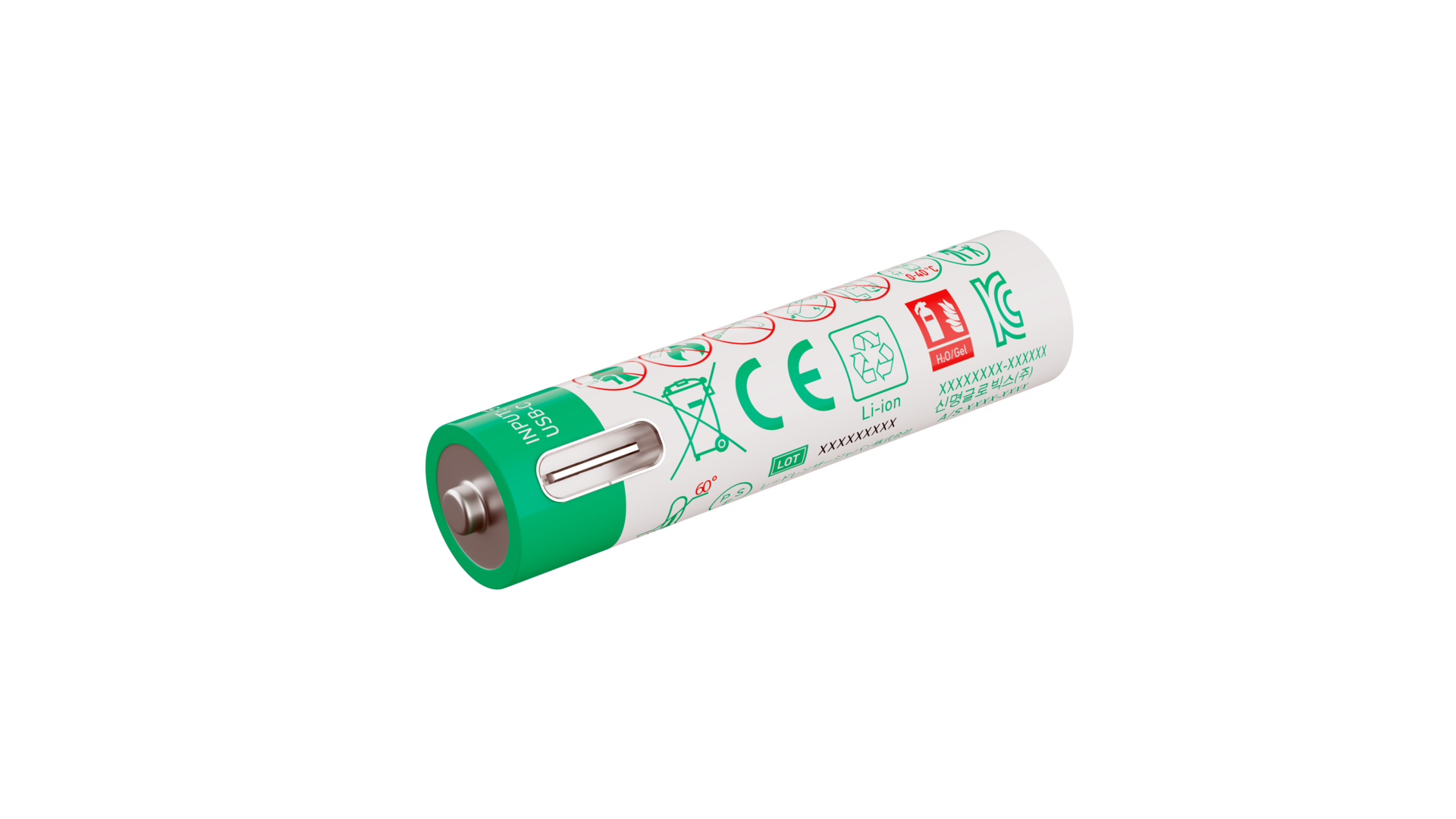 1 zestaw baterii wielokrotnego ładowania (10440 USB-C)