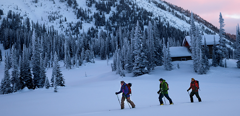 Skitour with headlamps