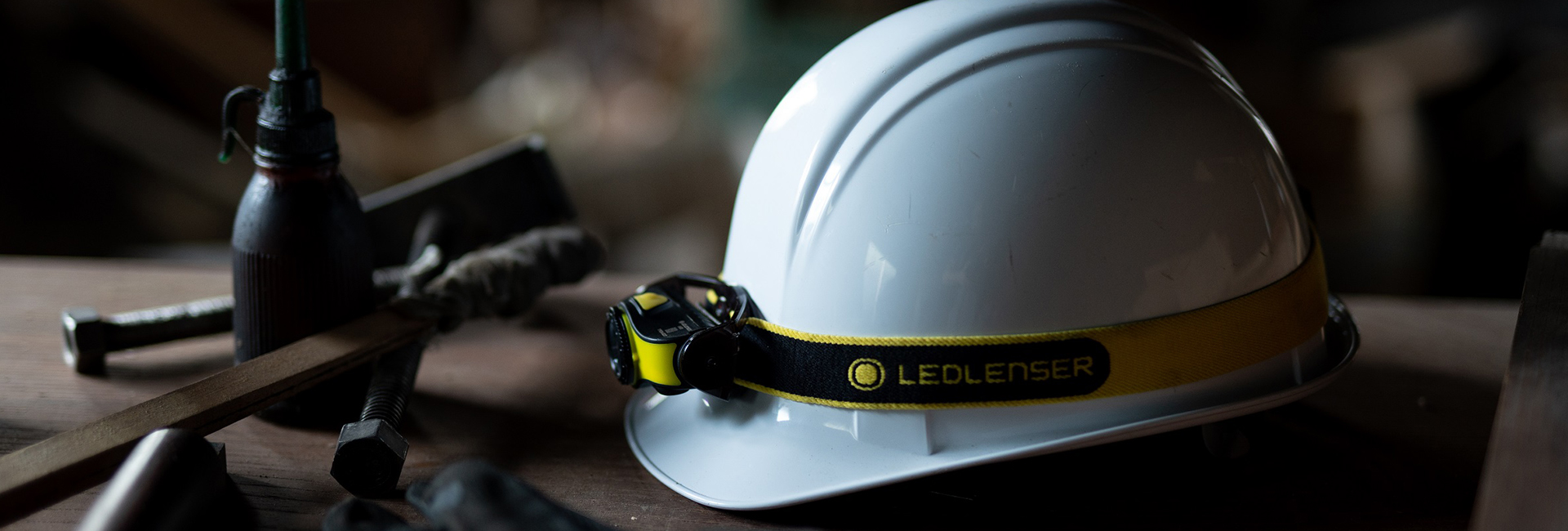 A helmet with a headlamp