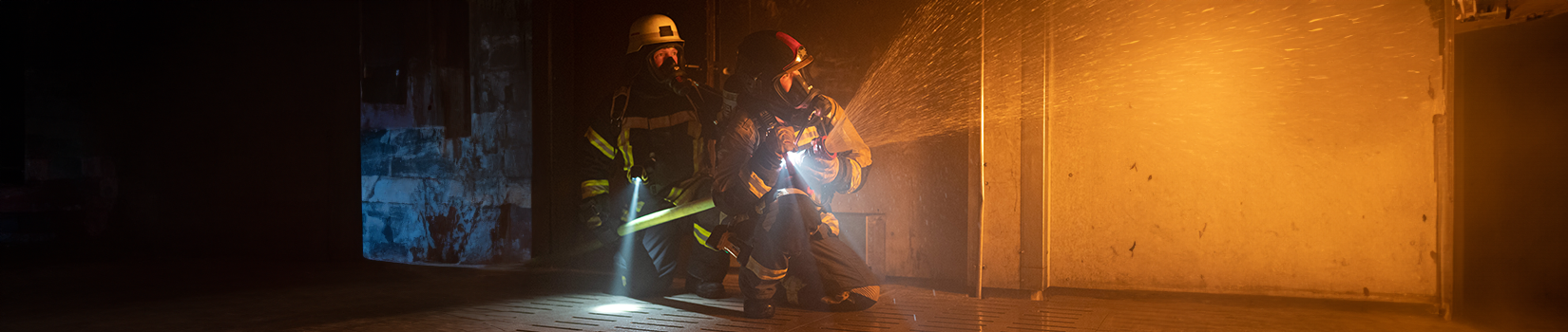 Firefighters with Flashlights