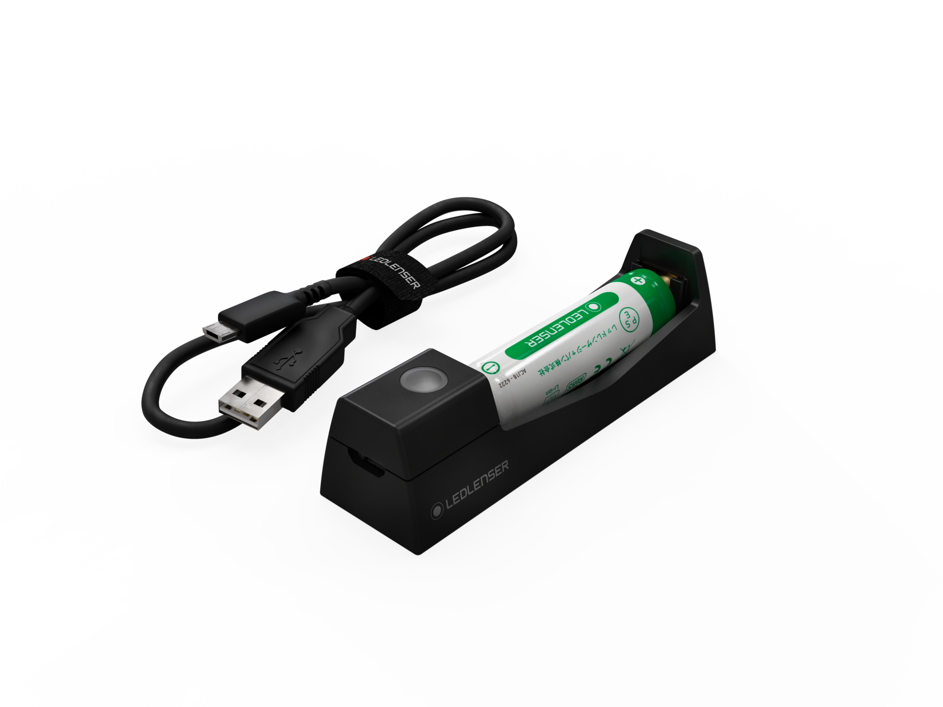 Ledlenser Charging Station And 14500 Li-ion Rechargeable Battery